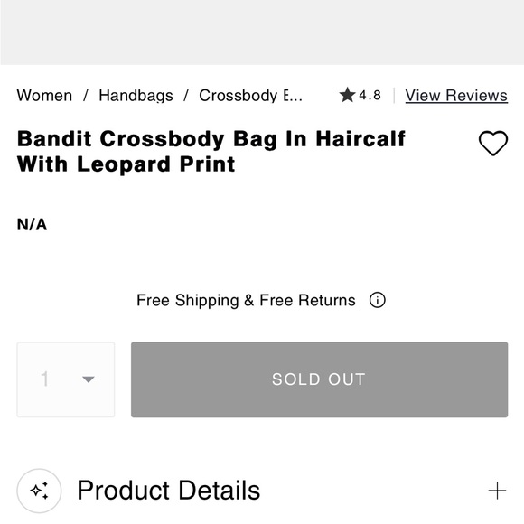 Coach Bandit Crossbody Bag In Haircalf With Leopard Print - Picture 5 of 10